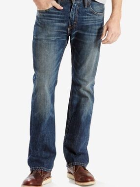 Levis 527 Jeans 32x32 Mens Blue Slim Bootcut Stonewash Red Tab Denim EUC